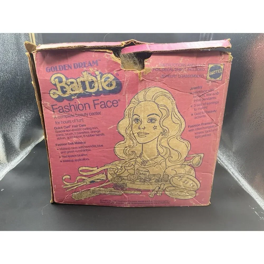VTG 1980 Golden Dream Barbie Fashion Face For Parts Head / Original Box Only